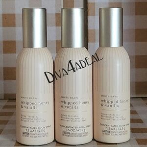 3X Bath & Body Works WHIPPED HONEY & VANILLA Concentrated Room Sprays